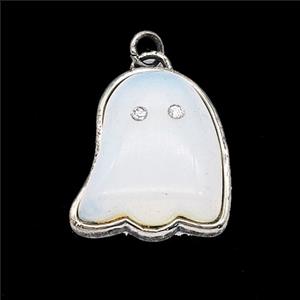 White Opalite Halloween Ghost Pendant, approx 19-22mm [GM25636]