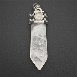 Clear Quartz Prism Pendant, approx 9-35mm [GM25645]