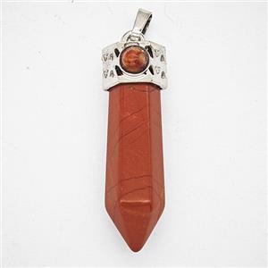 Red Jasper Prism Pendant, approx 9-35mm [GM25649]