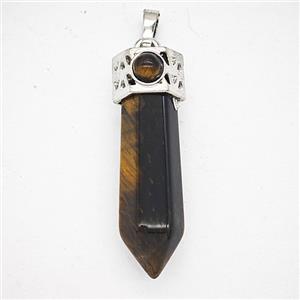 Gemstone Pendant, Antique Silver Plated, approx 9-35mm [GM25650]