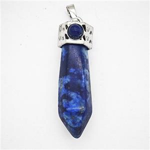 Gemstone Pendant, Antique Silver Plated, approx 9-35mm [GM25651]