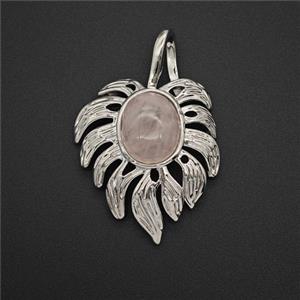 Gemstone Pendant, Antique Silver Plated, approx 20-30mm [GM25654]