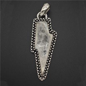 Clear Quartz Lightning Pendant, approx 18-40mm [GM25717]