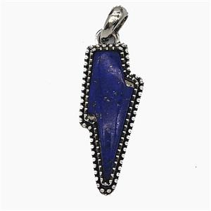 Blue Lapis Lazuli Lightning Pendant, approx 18-40mm [GM25723]