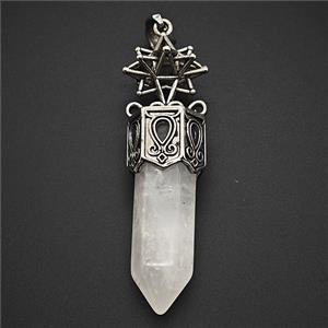 Clear Quartz Prism Pendant, approx 12-60mm [GM25736]