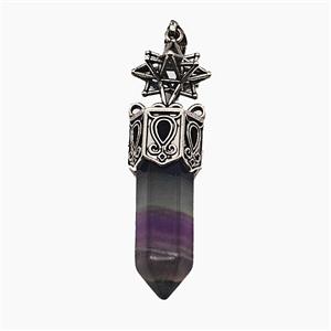 Fluorite Prism Pendant, approx 12-60mm [GM25742]