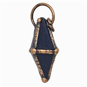 Gemstone Pendant, Red Copper Plated, approx 16-40mm [GM25779]