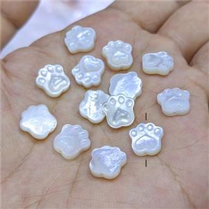 White MOP Shell Paws Beads, approx 10mm [GM25929]