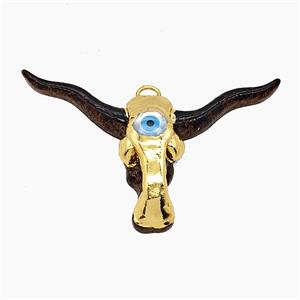 Resin Bull-head Pendant Gold Plated, approx 40-73mm [GM26002]