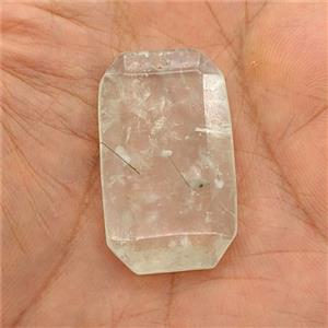 Natural Prehnite Rectangle Pendant Faceted, approx 20-35mm [GM26115]