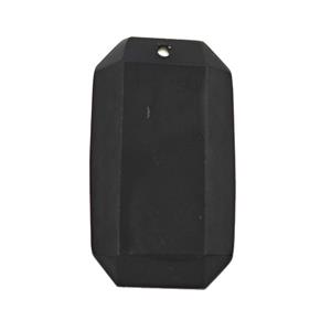 Natural Black Obsidian Rectangle Pendant Faceted, approx 20-35mm [GM26116]