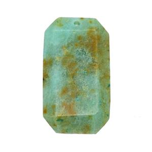 Natural Green Australian Chrysoprase Rectangle Pendant Faceted, approx 20-35mm [GM26117]