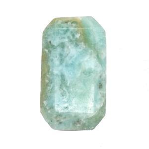 Green Amazonite Rectangle Pendant Faceted, approx 20-35mm [GM26118]
