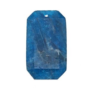 Natural Blue Apatite Rectangle Pendant Faceted, approx 20-35mm [GM26122]