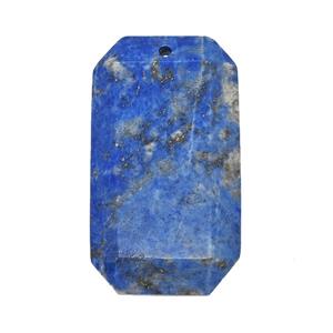 Natural Blue Lapis Lazuli Rectangle Pendant Faceted, approx 20-35mm [GM26124]