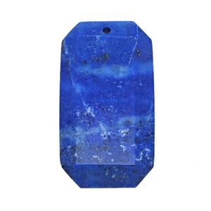 Natural Blue Lapis Lazuli Rectangle Pendant Faceted, approx 20-35mm [GM26125]