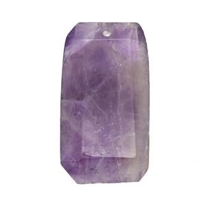 Natural Purple Amethyst Rectangle Pendant Faceted, approx 20-35mm [GM26126]