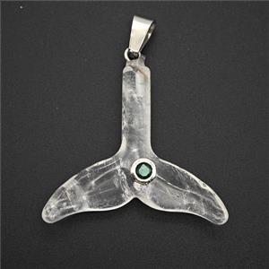 Gemstone Pendant Pave Zircon, Gold plated, approx 30-32mm [GM26300]