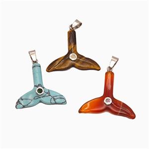 Gemstone Pendant Pave Zircon, Gold plated, approx 30-32mm [GM26307]