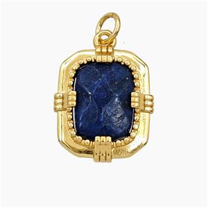 Gemstone Pendant Pave Zircon, gold plated, approx 13-16mm [GM26630]
