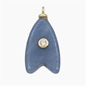 Gemstone Pendant Pave Zircon, gold plated, approx 15-25mm [GM26635]
