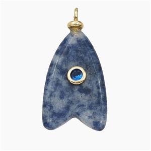 Gemstone Pendant Pave Zircon, gold plated, approx 15-25mm [GM26636]
