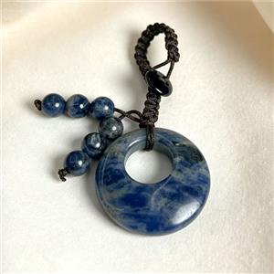Blue Sodalite GoGo Pendant, approx 28mm, 60mm length [GM27255]