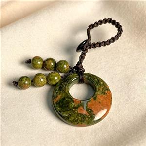Unakite GoGo Pendant, approx 28mm, 60mm length [GM27258]