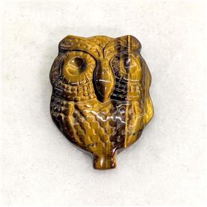 Natural Tiger Eye Stone Owl Pendant Birds, approx 27-35mm [GM27274]