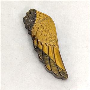 Natural Tiger Eye Stone Angel Wings Pendant, approx 20-55mm [GM27276]