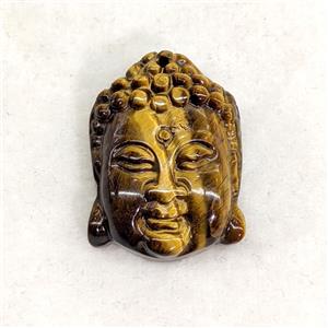 Natural Tiger Eye Stone Buddha Pendant Carved, approx 22-30mm [GM27279]