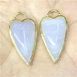 Natural Blue Scorolite Heart Pendant, approx 18-35mm [GM27323]