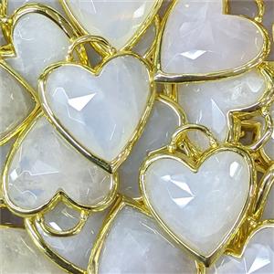 Natural Blue Scorolite Heart Pendant Faceted, approx 20mm [GM27325]