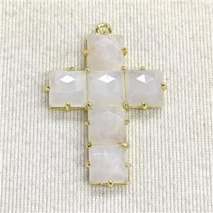 Blue Scorolite Cross Pendant, approx 25-35mm [GM27335]