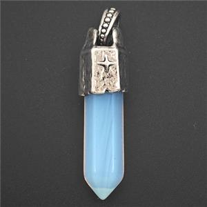 White Opalite Prism Pendant, approx 8-40mm [GM27379]