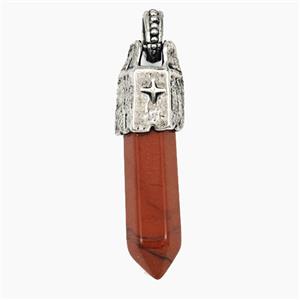 Red Jasper Prism Pendant, approx 8-40mm [GM27382]
