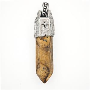 Picture Jasper Prism Pendant, approx 8-40mm [GM27385]