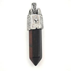 Red Tiger Eye Stone Prism Pendant, approx 8-40mm [GM27386]