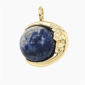 Blue Sodalite Round Ball Pendant, approx 16mm [GM27401]
