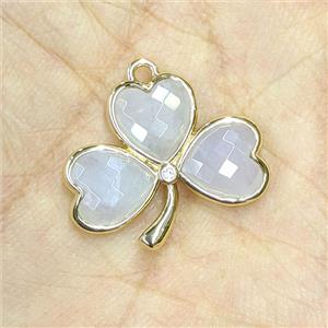 Blue Scorolite Clover Pendant Gold Plated, approx 18-20mm [GM27670]