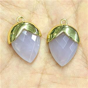 Natural Blue Scorolite Leaf Pendant, approx 15-20mm [GM27740]