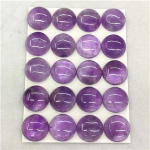Natural Purple Amethyst Cabochon Circle AA-Grade, approx 20mm [GM27879]