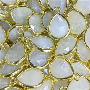 Blue Scorolite Teardrop Pendant Faceted, approx 8-10mm [GM27919]