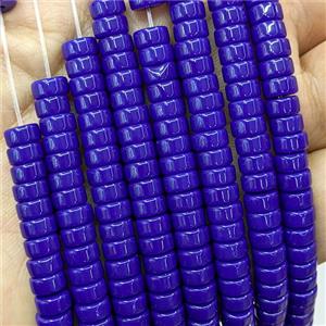 Blue Jadeite Glass Heishi Beads, approx 3-6mm [GS2866]