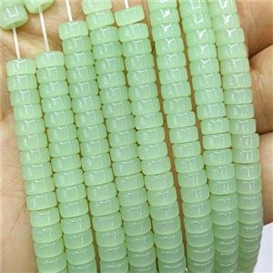 Green Jadeite Glass Heishi Beads, approx 3-6mm [GS2867]