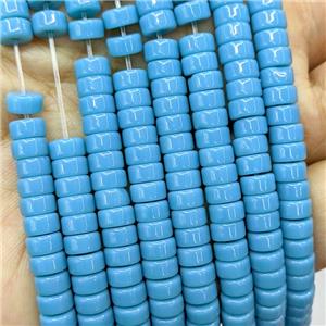 Blue Jadeite Glass Heishi Beads, approx 3-6mm [GS2870]