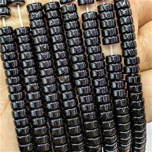 Black Jadeite Glass Heishi Beads, approx 3-6mm [GS2873]