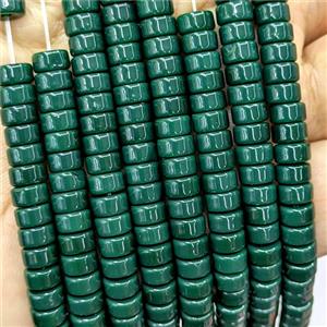 Deepgreen Jadeite Glass Heishi Beads, approx 3-6mm [GS2874]