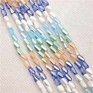 Crystal Glass Beads Twist Mixed Color, approx 4-7mm [GS2924]