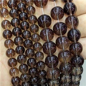 Smoky Glass Beads Smooth Round, approx 16mm [GS2928-16MM]